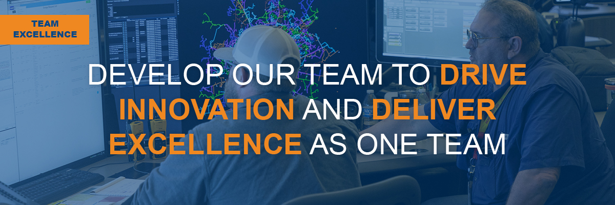 TEAM EXCELLENCE: DEVELOP OUR TEAM TO DRIVE INNOVATION ANDDELIVER EXCELLENCE AS ONE TEAM TEAM EXCELLENCE: DEVELOP OUR TEAM TO DRIVE INNOVATION ANDDELIVER EXCELLENCE AS ONE TEAM